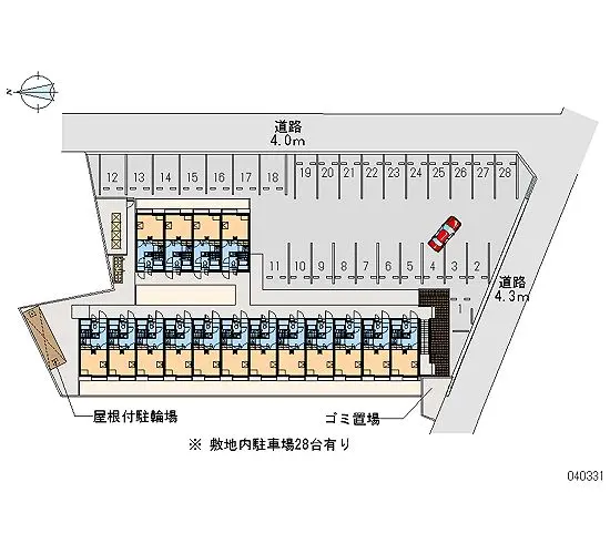 ★手数料０円★岡山市南区新福１丁目　月極駐車場（LP）